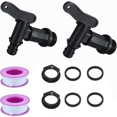 SCORPIO 2pcs Robinet Cuve, Adaptateur De Boîte De Rangement D'Eau Ibc 3/4" Robinet Pour Citerne De Pluie Robinet De Rechange - Publicité SCORPIO 2pcs Robinet Cuve, Adaptateur De Boîte De Rangement D'Eau Ibc 3/4" Robinet Pour Citerne De Pluie Robinet De Rechange - Publicité