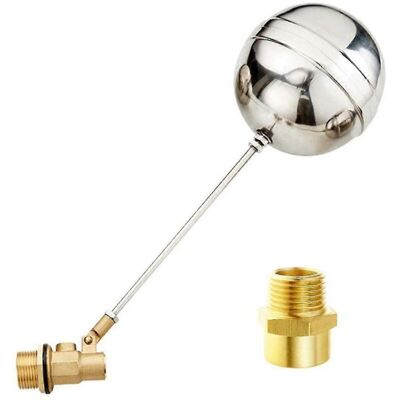 AAMIRA Vanne À Flotteur Filetée 3/4 Pouce Et Raccord De Tuyau En Laiton Pour Réservoir D'Eau Avec Contrôle Automatique Du Niveau D'Eau - Publicité AAMIRA Vanne À Flotteur Filetée 3/4 Pouce Et Raccord De Tuyau En Laiton Pour Réservoir D'Eau Avec Contrôle Automatique Du Niveau D'Eau - Publicité