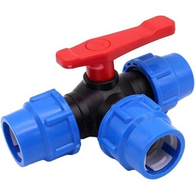 OEM Robinet À Boisseau Sphérique 3 Voies – Raccord Rapide Tuyau 25 Mm – Vanne En Polyéthylène Pour Contrôle Débit Eau – Installation Simple - Publicité OEM Robinet À Boisseau Sphérique 3 Voies – Raccord Rapide Tuyau 25 Mm – Vanne En Polyéthylène Pour Contrôle Débit Eau – Installation Simple - Publicité