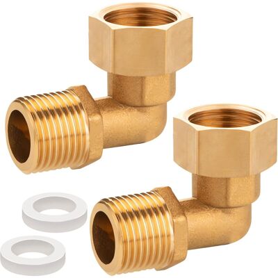 GRASSLIN Lot De 2 Raccords, Coude 90°, Laiton, Filetage 1/2", Système Chauffage - Publicité GRASSLIN Lot De 2 Raccords, Coude 90°, Laiton, Filetage 1/2", Système Chauffage - Publicité