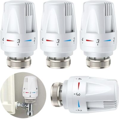 FOGSHIELD Lntyq 4pcs Tête De Radiateur Thermostatique, Tête Thermostatique, Raccord M30 X 1,5,tête Thermostatique Intelligente Pour Thermostat Intelligent Et Pack Chauffage Collectif - Publicité FOGSHIELD Lntyq 4pcs Tête De Radiateur Thermostatique, Tête Thermostatique, Raccord M30 X 1,5,tête Thermostatique Intelligente Pour Thermostat Intelligent Et Pack Chauffage Collectif - Publicité