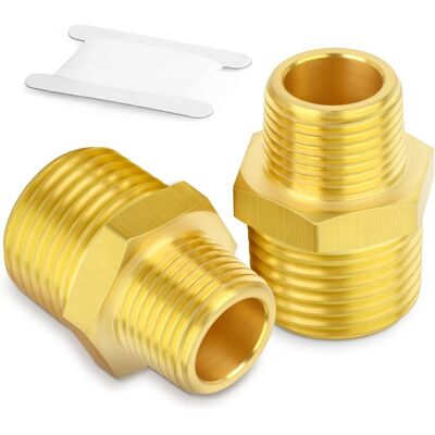 GRASSLIN 2pcs Raccord En Laiton, Mamelon Hexagonal Réducteur, Tube Mâle 1/2 Pouce X 1/4 Pouce, Pour Gaz Eau Huile - Publicité GRASSLIN 2pcs Raccord En Laiton, Mamelon Hexagonal Réducteur, Tube Mâle 1/2 Pouce X 1/4 Pouce, Pour Gaz Eau Huile - Publicité