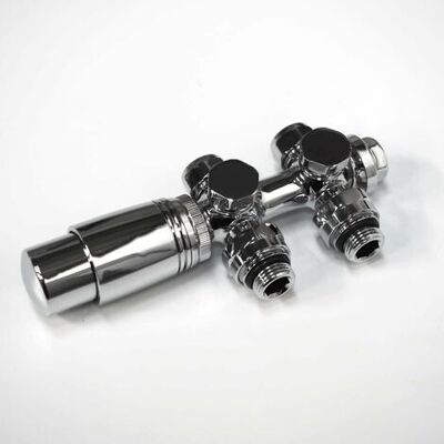 NO BRAND Pair - Kit Multibloc Pour Radiateur - Espacement Des Moyeux 50 Mm - Thermotstat - Robinet Thermostatique Pour Radiateur - Accessoires De Chauffage (chromé) - Publicité NO BRAND Pair - Kit Multibloc Pour Radiateur - Espacement Des Moyeux 50 Mm - Thermotstat - Robinet Thermostatique Pour Radiateur - Accessoires De Chauffage (chromé) - Publicité