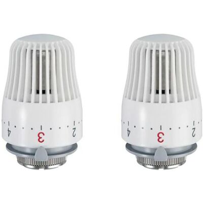 DELKEVIC Lot De 2 Têtes Thermostatiques, Tête De Rechange Pour Vanne De Radiateur M30 X 1,5, Vanne De Radiateur Thermostatique - Publicité DELKEVIC Lot De 2 Têtes Thermostatiques, Tête De Rechange Pour Vanne De Radiateur M30 X 1,5, Vanne De Radiateur Thermostatique - Publicité