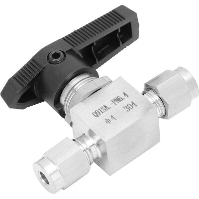 LBVIE Vanne À Aiguille Haute Pression En Acier Inoxydable 304 Pour La Régulation De Débit D'Eau, De Gaz Et De Liquides (ss-44s6ф4) - Publicité LBVIE Vanne À Aiguille Haute Pression En Acier Inoxydable 304 Pour La Régulation De Débit D'Eau, De Gaz Et De Liquides (ss-44s6ф4) - Publicité