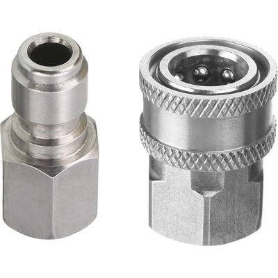 Scotch Ensemble D'Adaptateurs Pour Nettoyeur Haute Pression, Kit De Connexion Rapide 3/8 Pouces, Raccord Femelle, Acier Inoxydable, 5000 Psi - Publicité Scotch Ensemble D'Adaptateurs Pour Nettoyeur Haute Pression, Kit De Connexion Rapide 3/8 Pouces, Raccord Femelle, Acier Inoxydable, 5000 Psi - Publicité