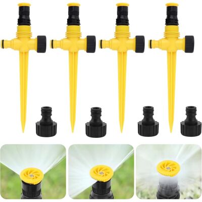AHLSEN Bravix Lot De 4 Arroseurs Automatiques 360° - Asperseur D'Arrosage Réglable Avec Brumisateur - Système D'Irrigation Pour Pelouse Et Jardin - Raccord Rapide - Arrosage Extérieur Automatique - Publicité AHLSEN Bravix Lot De 4 Arroseurs Automatiques 360° - Asperseur D'Arrosage Réglable Avec Brumisateur - Système D'Irrigation Pour Pelouse Et Jardin - Raccord Rapide - Arrosage Extérieur Automatique - Publicité