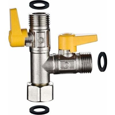 ABYSSE Vanne 3 Voie Raccord Douchette Et Douche De Tête Bras De Douche Inverseur 3 Voies En Laiton Adaptateur Robinet Éteindre, Dsf009 - Publicité ABYSSE Vanne 3 Voie Raccord Douchette Et Douche De Tête Bras De Douche Inverseur 3 Voies En Laiton Adaptateur Robinet Éteindre, Dsf009 - Publicité