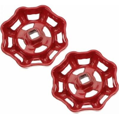 Bunthaus Cyslmuk – Volant De Vanne En Fonte Rouge 7x7mm – Compatible Vannes À Boisseau Sphérique – Design Rétro Élégant – Pour Robinet De Conduite D'Eau - Publicité Bunthaus Cyslmuk – Volant De Vanne En Fonte Rouge 7x7mm – Compatible Vannes À Boisseau Sphérique – Design Rétro Élégant – Pour Robinet De Conduite D'Eau - Publicité