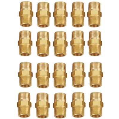 ABYSSE 20pièces Filetage Hex Nipple Raccord De Tuyau 1/8 Bsp À 1/8 Bsp Raccord De Tuyau Connecteur De Robinet En Laiton - Publicité ABYSSE 20pièces Filetage Hex Nipple Raccord De Tuyau 1/8 Bsp À 1/8 Bsp Raccord De Tuyau Connecteur De Robinet En Laiton - Publicité