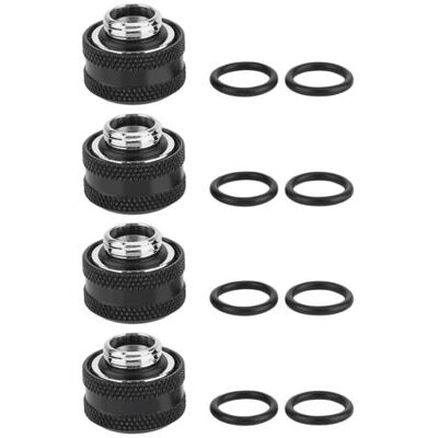 ABYSSE 4 Pcs / Pack Water Cooling Compression Fitting For Rigid Acrylic Tube Od 16mm Black - Publicité ABYSSE 4 Pcs / Pack Water Cooling Compression Fitting For Rigid Acrylic Tube Od 16mm Black - Publicité