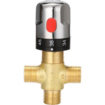 OEM Mitigeur Thermostatique Réglable En Laiton Pour Salle De Bain, Mitigeur D'Eau Chaude/froide, Vanne De Contrôle De Température Pour Chauffe-eau Domestique - Publicité OEM Mitigeur Thermostatique Réglable En Laiton Pour Salle De Bain, Mitigeur D'Eau Chaude/froide, Vanne De Contrôle De Température Pour Chauffe-eau Domestique - Publicité