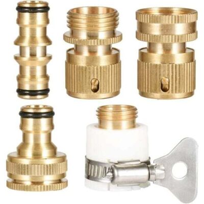 ABYSSE 5pcs Raccord Tuyau D'Arrosage En Laiton, Connecteur Robinet Tuyau De Jardin Raccord Robinet Tuyau Arrosage Laiton Connecteur De Robinet Fileté 1/2 Et 3/4 Avec Rondelle - Publicité ABYSSE 5pcs Raccord Tuyau D'Arrosage En Laiton, Connecteur Robinet Tuyau De Jardin Raccord Robinet Tuyau Arrosage Laiton Connecteur De Robinet Fileté 1/2 Et 3/4 Avec Rondelle - Publicité