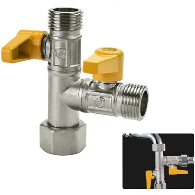 Scotch Aiperq – Vanne À 3 Voies G 1/2 – Raccord En T En Laiton – Installation Facile Entre Douche Et Robinet – Résistance À La Pression Et Corrosion - Publicité Scotch Aiperq – Vanne À 3 Voies G 1/2 – Raccord En T En Laiton – Installation Facile Entre Douche Et Robinet – Résistance À La Pression Et Corrosion - Publicité
