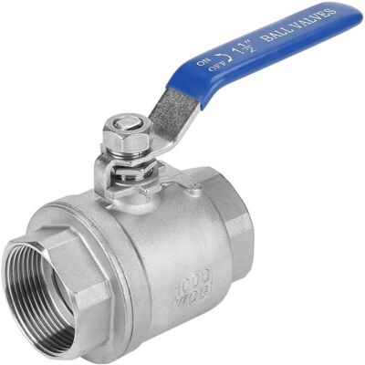 MOXIE Robinet À Boisseau Sphérique 1-1/2" Dn40 1000 Wog Robinets À Tournant Sphérique Filetage Femelle Acier Inoxydable 304 À Deux Pièces Avec Poignée - Publicité MOXIE Robinet À Boisseau Sphérique 1-1/2" Dn40 1000 Wog Robinets À Tournant Sphérique Filetage Femelle Acier Inoxydable 304 À Deux Pièces Avec Poignée - Publicité