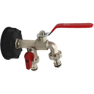 OEM Adaptateur De Réservoir En Laiton, Double Robinet S60x6, Raccord De Réservoir De Pluie, Vanne De Tonneau Ibc De 1000 Litres, Diamètre D'Extrémité De Tuyau 15mm - Publicité OEM Adaptateur De Réservoir En Laiton, Double Robinet S60x6, Raccord De Réservoir De Pluie, Vanne De Tonneau Ibc De 1000 Litres, Diamètre D'Extrémité De Tuyau 15mm - Publicité