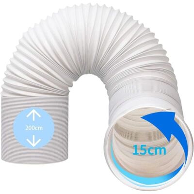 ETNZEBC Tuyau D'Évacuation Flexible Pour Climatiseur Mobile – Diamètre 13/15cm – Longueur 150/200cm – Polypropylène Renforcé Avec Acier - 15cm200cm - Publicité ETNZEBC Tuyau D'Évacuation Flexible Pour Climatiseur Mobile – Diamètre 13/15cm – Longueur 150/200cm – Polypropylène Renforcé Avec Acier - 15cm200cm - Publicité