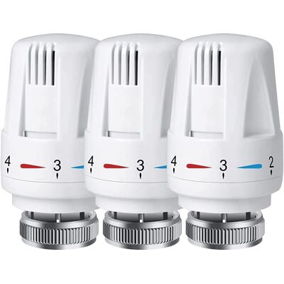 AHLSEN Bravix Lot De 3 Tête Thermostatique, Robinet Thermostatique Radiateur, Valve De Radiateur Thermostatique M30 X 1,5 - Publicité AHLSEN Bravix Lot De 3 Tête Thermostatique, Robinet Thermostatique Radiateur, Valve De Radiateur Thermostatique M30 X 1,5 - Publicité