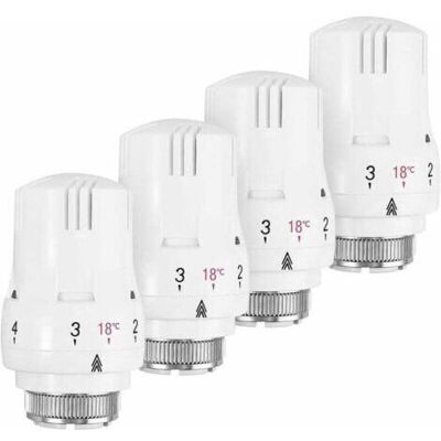 BEAUVIE Lot De 4 Tête Thermostatique, Robinet Thermostatique Radiateur, Tete Thermostatique Radiateur, Valve De Radiateur Thermostatique M30 X 1,5, - Publicité BEAUVIE Lot De 4 Tête Thermostatique, Robinet Thermostatique Radiateur, Tete Thermostatique Radiateur, Valve De Radiateur Thermostatique M30 X 1,5, - Publicité