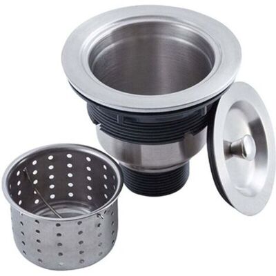 ABYSSE Kit De Montage De Bonde D'Évier De Cuisine Avec Panier De Vidange D'Évier De Cuisine, Bouchon D'Évier Et Couvercle En Acier Inoxydable 304 3-1/2 - Publicité ABYSSE Kit De Montage De Bonde D'Évier De Cuisine Avec Panier De Vidange D'Évier De Cuisine, Bouchon D'Évier Et Couvercle En Acier Inoxydable 304 3-1/2 - Publicité