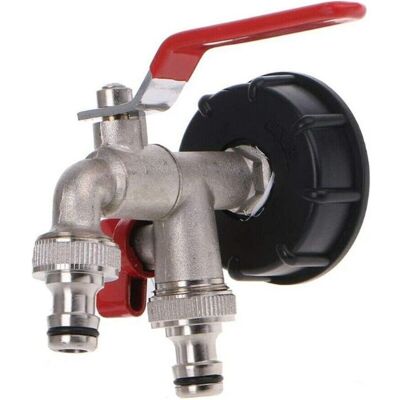 MOXIE Ibc S60x6 Robinet De Vidange En Laiton À Double Sortie, Double Vannes 1/2", Diamètre De Sortie 1/2", Diamètre D'Entrée 60 Mm - Publicité MOXIE Ibc S60x6 Robinet De Vidange En Laiton À Double Sortie, Double Vannes 1/2", Diamètre De Sortie 1/2", Diamètre D'Entrée 60 Mm - Publicité