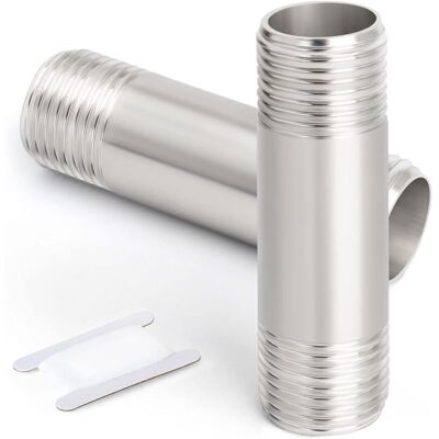 OEM 2 Pièces 50mm 1/4 "x 1/4" Mâle Bsp Mamelon Fonte Tuyau 304 Raccords De Tuyauterie En Acier Inoxydable-dou - Publicité OEM 2 Pièces 50mm 1/4 "x 1/4" Mâle Bsp Mamelon Fonte Tuyau 304 Raccords De Tuyauterie En Acier Inoxydable-dou - Publicité