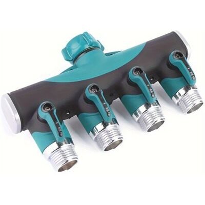 ABYSSE Robinet De Jardin 4 Voies En Alliage De Zinc – Robinet À Bille Avec Vannes D’arrêt, Raccord Fileté 3/4 - Publicité ABYSSE Robinet De Jardin 4 Voies En Alliage De Zinc – Robinet À Bille Avec Vannes D’arrêt, Raccord Fileté 3/4 - Publicité