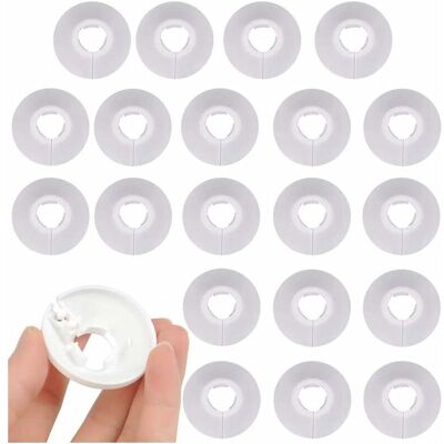 JKOKPMG Lot De 30 Cache-tuyaux En Plastique Blanc – Rosaces De Recouvrement Pour Tuyaux De Radiateur – Diamètre 16 Mm Pour Tuyaux De 15 Mm - Publicité JKOKPMG Lot De 30 Cache-tuyaux En Plastique Blanc – Rosaces De Recouvrement Pour Tuyaux De Radiateur – Diamètre 16 Mm Pour Tuyaux De 15 Mm - Publicité