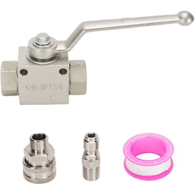MOXIE Kit De Vanne À Bille Pour Nettoyeur Haute Pression 4500 Psi, Raccord Rapide 3/8 Pouce En Acier Inoxydable. Publicité MOXIE Kit De Vanne À Bille Pour Nettoyeur Haute Pression 4500 Psi, Raccord Rapide 3/8 Pouce En Acier Inoxydable. Publicité