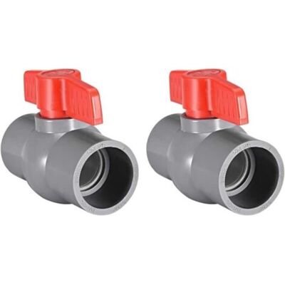 SCORPIO Vanne À Bille En Pvc 40 Mm – Connexion À Glissière – Résistante À La Corrosion – Pour Tuyaux D'Alimentation En Eau – Lot De 2 Pièces - Publicité SCORPIO Vanne À Bille En Pvc 40 Mm – Connexion À Glissière – Résistante À La Corrosion – Pour Tuyaux D'Alimentation En Eau – Lot De 2 Pièces - Publicité