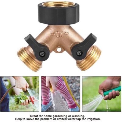 Cellfast Adaptateur De Robinet D'Eau - Pas - 2 Voies - Laiton - Connecteur Tuyau 3/4 - Irrigation Jardin - Publicité Cellfast Adaptateur De Robinet D'Eau - Pas - 2 Voies - Laiton - Connecteur Tuyau 3/4 - Irrigation Jardin - Publicité