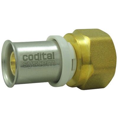 CODITAL Raccord Laiton Multicouche Th Fixe Femelle 15x21 Pour Tube 20mm - Publicité CODITAL Raccord Laiton Multicouche Th Fixe Femelle 15x21 Pour Tube 20mm - Publicité