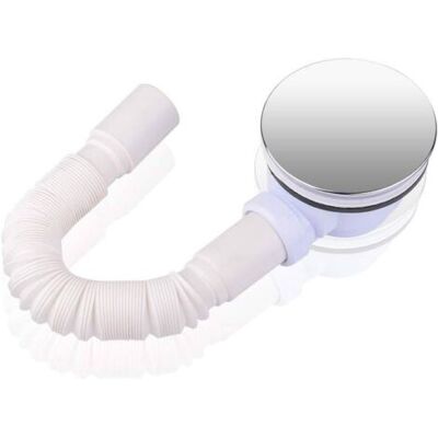 ABYSSE Bonde De Douche De 90 Mm Pour Receveur De Douche, Siphon Avec Système Anti-odeurs, Tamis À Cheveux, Tuyau Flexible, Couvercle Chromé - Publicité ABYSSE Bonde De Douche De 90 Mm Pour Receveur De Douche, Siphon Avec Système Anti-odeurs, Tamis À Cheveux, Tuyau Flexible, Couvercle Chromé - Publicité