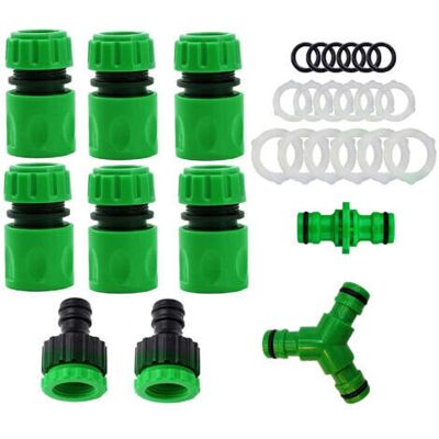 OEM Royaluxe-lot De 10 Raccord Tuyau D'Arrosage 3/4" 19mm,kit De Raccordement De Robinet Tuyau De Jardin -raccord D'Arrosage Rapide,double Mâle,séparateur En Y,2en1 Robinet Filetage,joint De Réparation De - Publicité OEM Royaluxe-lot De 10 Raccord Tuyau D'Arrosage 3/4" 19mm,kit De Raccordement De Robinet Tuyau De Jardin -raccord D'Arrosage Rapide,double Mâle,séparateur En Y,2en1 Robinet Filetage,joint De Réparation De - Publicité