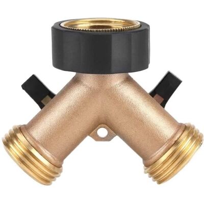Cellfast Raccord Double Robinet - Adaptateur De Robinet - Laiton - 3/4 - Robinet D'Arrêt Pour Jardin - Publicité Cellfast Raccord Double Robinet - Adaptateur De Robinet - Laiton - 3/4 - Robinet D'Arrêt Pour Jardin - Publicité