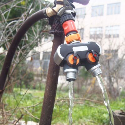 IRISFR Distributeur , Possibilité De Raccorder 2 Appareils Au Robinet, Convient Pour Les Programmateurs Et Minuteries D'Arrosage De , Débit D'Eau Réglable Et Verrouillable - Publicité IRISFR Distributeur , Possibilité De Raccorder 2 Appareils Au Robinet, Convient Pour Les Programmateurs Et Minuteries D'Arrosage De , Débit D'Eau Réglable Et Verrouillable - Publicité