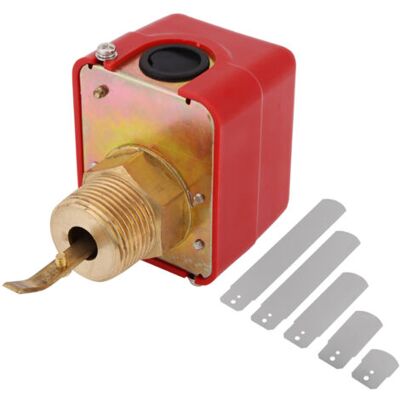 ABYSSE Interrupteur De Débit D'Eau En Laiton Ac250v 10bar, Commande À Palette, Raccord Fileté Npt, Rouge (1 Pièce) - Publicité ABYSSE Interrupteur De Débit D'Eau En Laiton Ac250v 10bar, Commande À Palette, Raccord Fileté Npt, Rouge (1 Pièce) - Publicité