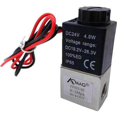 CONWHZC Electrique Électrovanne À Air Normalement Fermée, 24 V Dc 1/4 Électrovanne Électrique 2 Voies En Aluminium Pour Vanne Air Eau Huile Liquide - Publicité CONWHZC Electrique Électrovanne À Air Normalement Fermée, 24 V Dc 1/4 Électrovanne Électrique 2 Voies En Aluminium Pour Vanne Air Eau Huile Liquide - Publicité