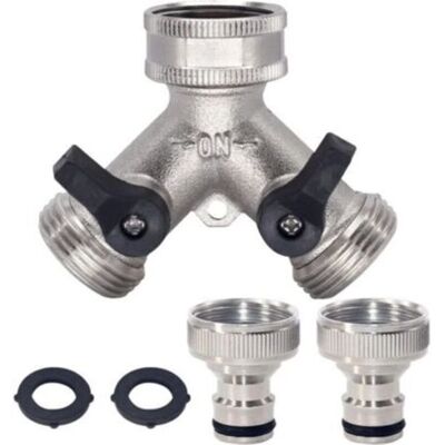 BEAUVIE Tuyau D'Arrosage Splitter, 2 Voies Robinet De Jardin Robinet 3/4 - Publicité BEAUVIE Tuyau D'Arrosage Splitter, 2 Voies Robinet De Jardin Robinet 3/4 - Publicité