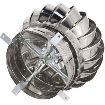 ABYSSE Sortie De Toit, Extracteur De Fumées Rotatif Éolien En Inox Base Ronde, Chapeau De Cheminée, Toutes Dimensions, Ø 200 Mm - Publicité ABYSSE Sortie De Toit, Extracteur De Fumées Rotatif Éolien En Inox Base Ronde, Chapeau De Cheminée, Toutes Dimensions, Ø 200 Mm - Publicité