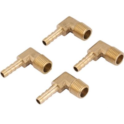 ABYSSE Raccord Coudé À Filetage Mâle En Laiton, 4 Pièces, Raccord Cannelé Pour Tuyau G1/4 - Publicité ABYSSE Raccord Coudé À Filetage Mâle En Laiton, 4 Pièces, Raccord Cannelé Pour Tuyau G1/4 - Publicité