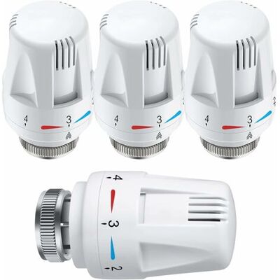 NO BRAND Pair - Tête Thermostatique 4 Pièces – Raccord M30 X 1,5 – Alliage Et Plastique – Protection Anti-gel – Ajustement Température Radiateur - Publicité NO BRAND Pair - Tête Thermostatique 4 Pièces – Raccord M30 X 1,5 – Alliage Et Plastique – Protection Anti-gel – Ajustement Température Radiateur - Publicité
