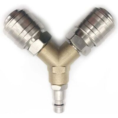 SCORPIO Distributeur D'Air Comprimé, Raccord Dair Comprimé 1/4 Connecteur D'Air Comprimé 3 Voies À Dégagement Rapide Avec Distributeur Y À Filetage Mâle - Publicité SCORPIO Distributeur D'Air Comprimé, Raccord Dair Comprimé 1/4 Connecteur D'Air Comprimé 3 Voies À Dégagement Rapide Avec Distributeur Y À Filetage Mâle - Publicité