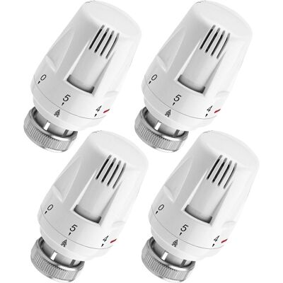 SYMOLEXA 4 Pièces Tête Thermostatique, M30 X 1,5, Fonction Antigel, 5 Niveaux, Pour Radiateur - Publicité SYMOLEXA 4 Pièces Tête Thermostatique, M30 X 1,5, Fonction Antigel, 5 Niveaux, Pour Radiateur - Publicité