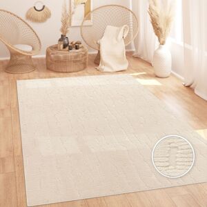 Paco Home - Tapis Salon Poils-hauts Scandinave Style Boho 3d Moelleux Lavable Décor Crème 160x220 Cm - Publicité Paco Home - Tapis Salon Poils-hauts Scandinave Style Boho 3d Moelleux Lavable Décor Crème 160x220 Cm - Publicité
