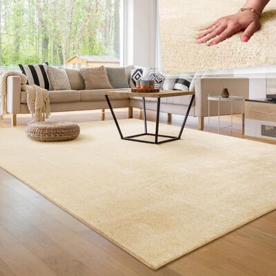 Melissa Tapis Shaggy Lavable 120x200 Cm – Pile Courte Et Douce – Résistant Au Piétinement – Compatible Chauffage Au Sol - Publicité Melissa Tapis Shaggy Lavable 120x200 Cm – Pile Courte Et Douce – Résistant Au Piétinement – Compatible Chauffage Au Sol - Publicité