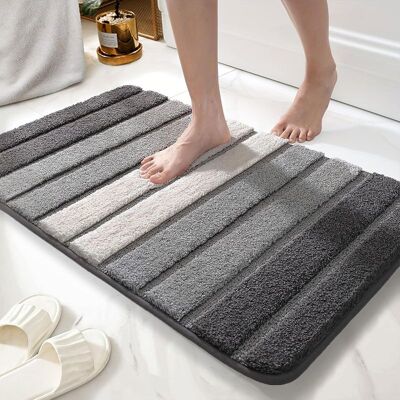 Vision Tapis De Bain En Microfibre, Paillasson, Tapis De Bain, Tapis De Salle De Bain Super Absorbant 40 X 60 Cm, Gris - Publicité Vision Tapis De Bain En Microfibre, Paillasson, Tapis De Bain, Tapis De Salle De Bain Super Absorbant 40 X 60 Cm, Gris - Publicité