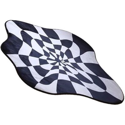 HEAT Tapis Confortable Et Doux À Blocs De Couleurs, Tapis De Chevet Créatif Et Irrégulier Pour Chambre, Salon Ou Balcon, Blanc Et Noir, 80 X 80 Cm / 31,5 X 31,5 Pouces - Publicité HEAT Tapis Confortable Et Doux À Blocs De Couleurs, Tapis De Chevet Créatif Et Irrégulier Pour Chambre, Salon Ou Balcon, Blanc Et Noir, 80 X 80 Cm / 31,5 X 31,5 Pouces - Publicité