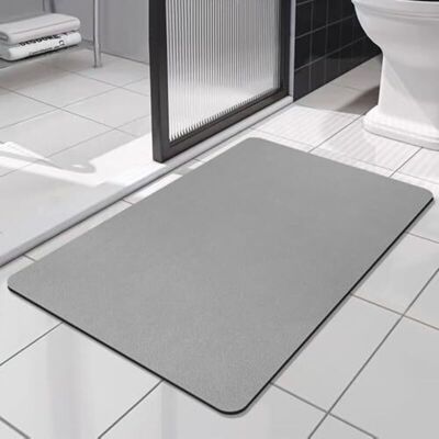 Scotch Tapis De Bain Antidérapant Super Absorbant Diatomite Tapis Salle De Bain Microfibre, Microfibre De Doux Séchage Rapide, Pour Portes De Salle De Bains, Salon, Gris, 40x60cm - Publicité Scotch Tapis De Bain Antidérapant Super Absorbant Diatomite Tapis Salle De Bain Microfibre, Microfibre De Doux Séchage Rapide, Pour Portes De Salle De Bains, Salon, Gris, 40x60cm - Publicité