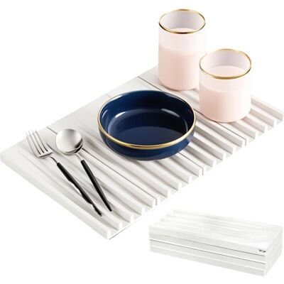 Vision Tapis D'Égouttage En Silicone, Tapis D'Égouttage Pliable Amélioré, Antidérapant Et Résistant À La Chaleur, Idéal Pour Les Éviers De Cuisine, 40 X 25 Cm (blanc) - Publicité Vision Tapis D'Égouttage En Silicone, Tapis D'Égouttage Pliable Amélioré, Antidérapant Et Résistant À La Chaleur, Idéal Pour Les Éviers De Cuisine, 40 X 25 Cm (blanc) - Publicité